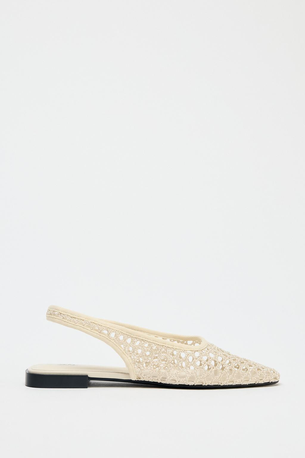 MESH SLINGBACK BALLERINAS - Zara фото 2