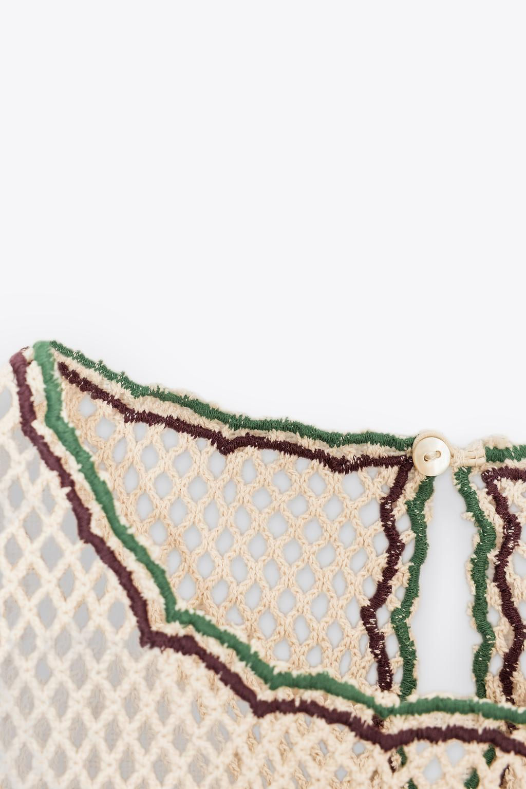 ZW COLLECTION FLORAL EMBROIDERED CROCHET DRESS - Zara фото 8