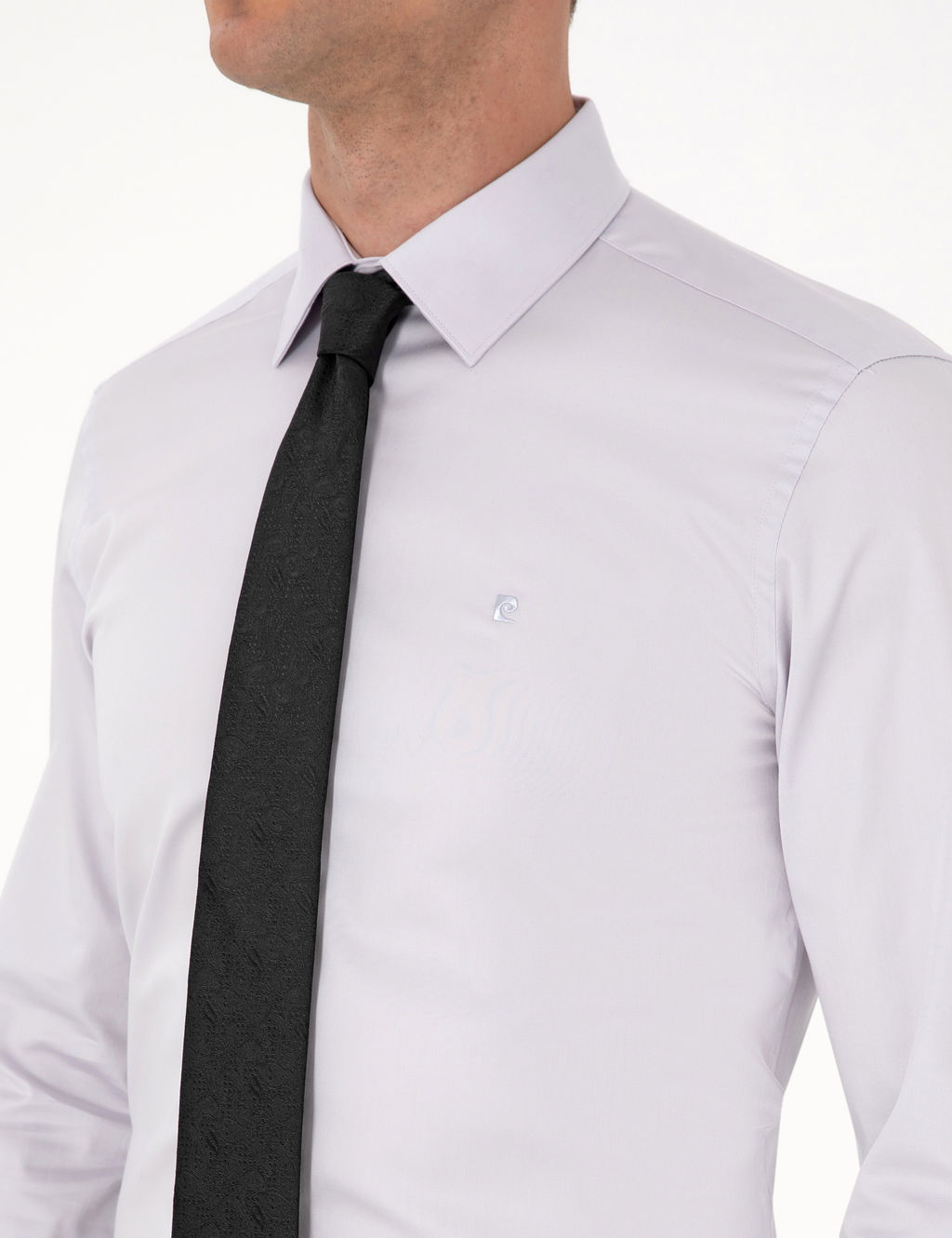Gri %100 Pamuk Slim Fit Uzun Kollu Basic G_mlek