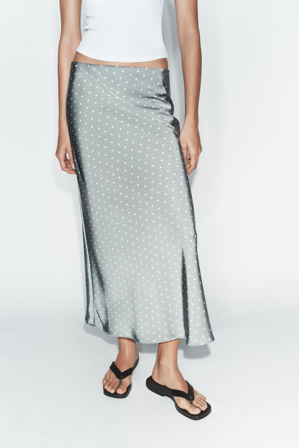 SATIN MIDI SKIRT - Zara фото 8