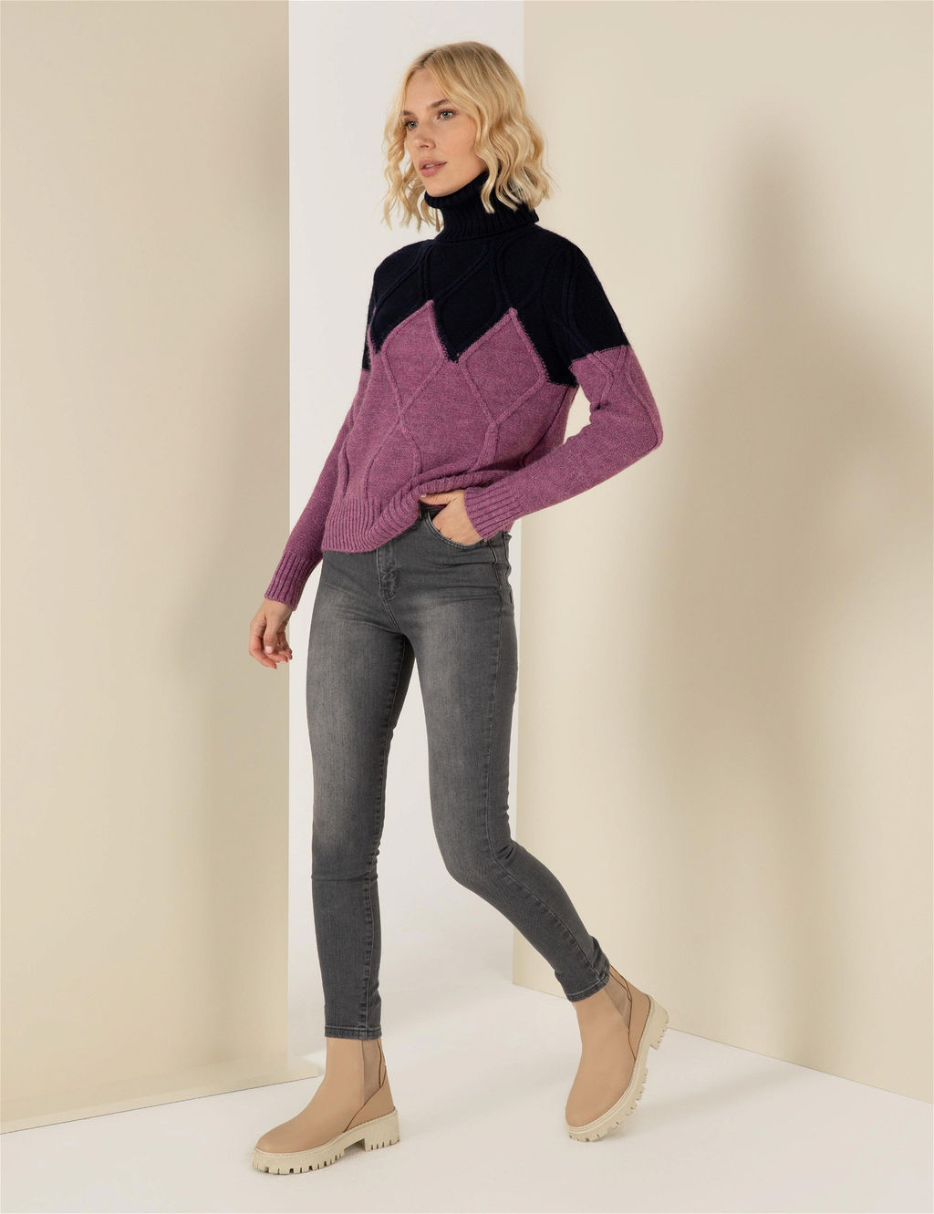 Koyu Gri Skinny Fit Jean Pantolon