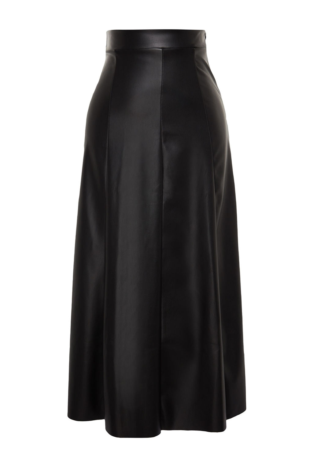 Siyah Suni Deri Yuksek Bel Maxi Etek TWOAW24ET00151 - Trendyolmilla фото 9