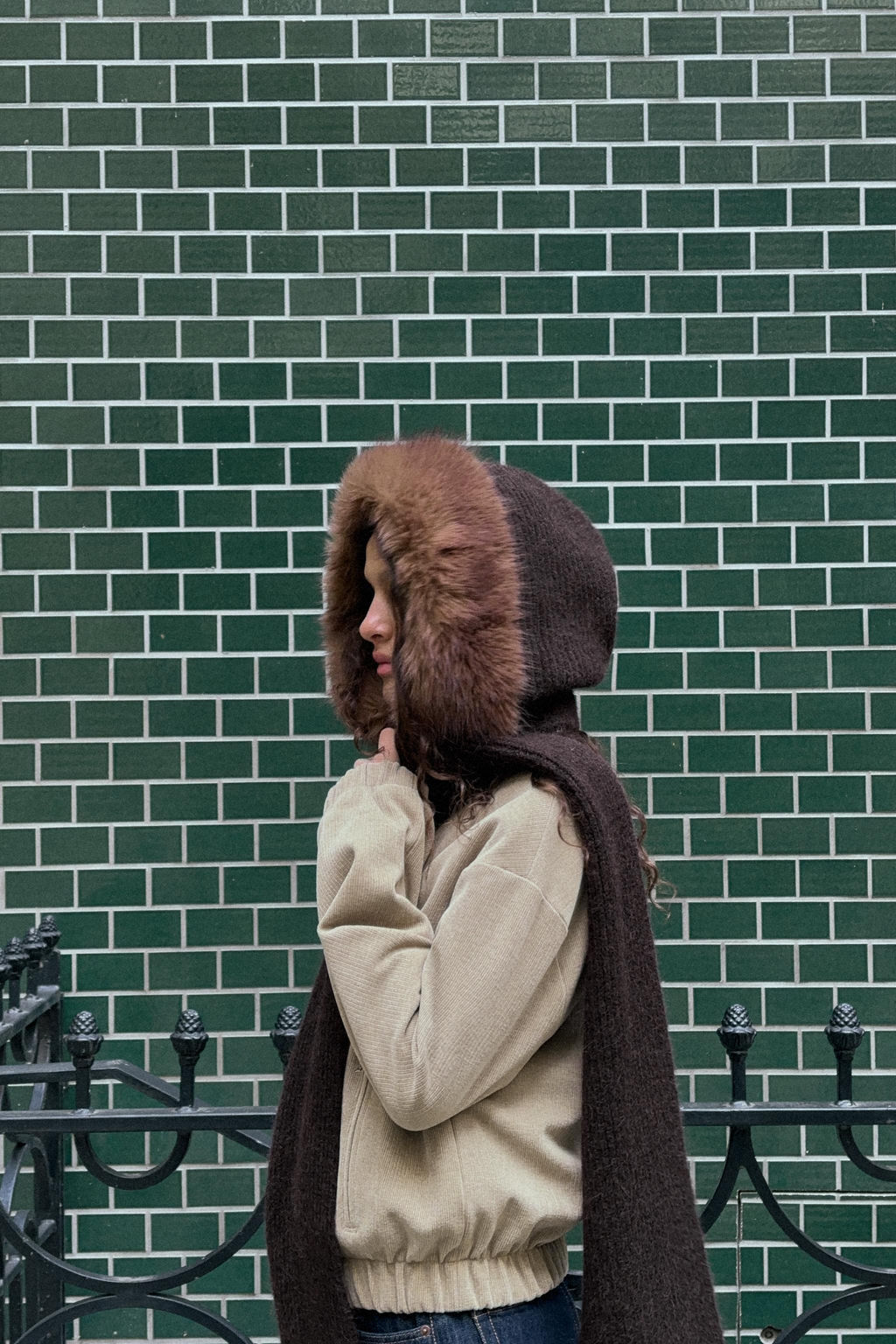 FAUX FUR SCARF HOOD - Zara фото 2