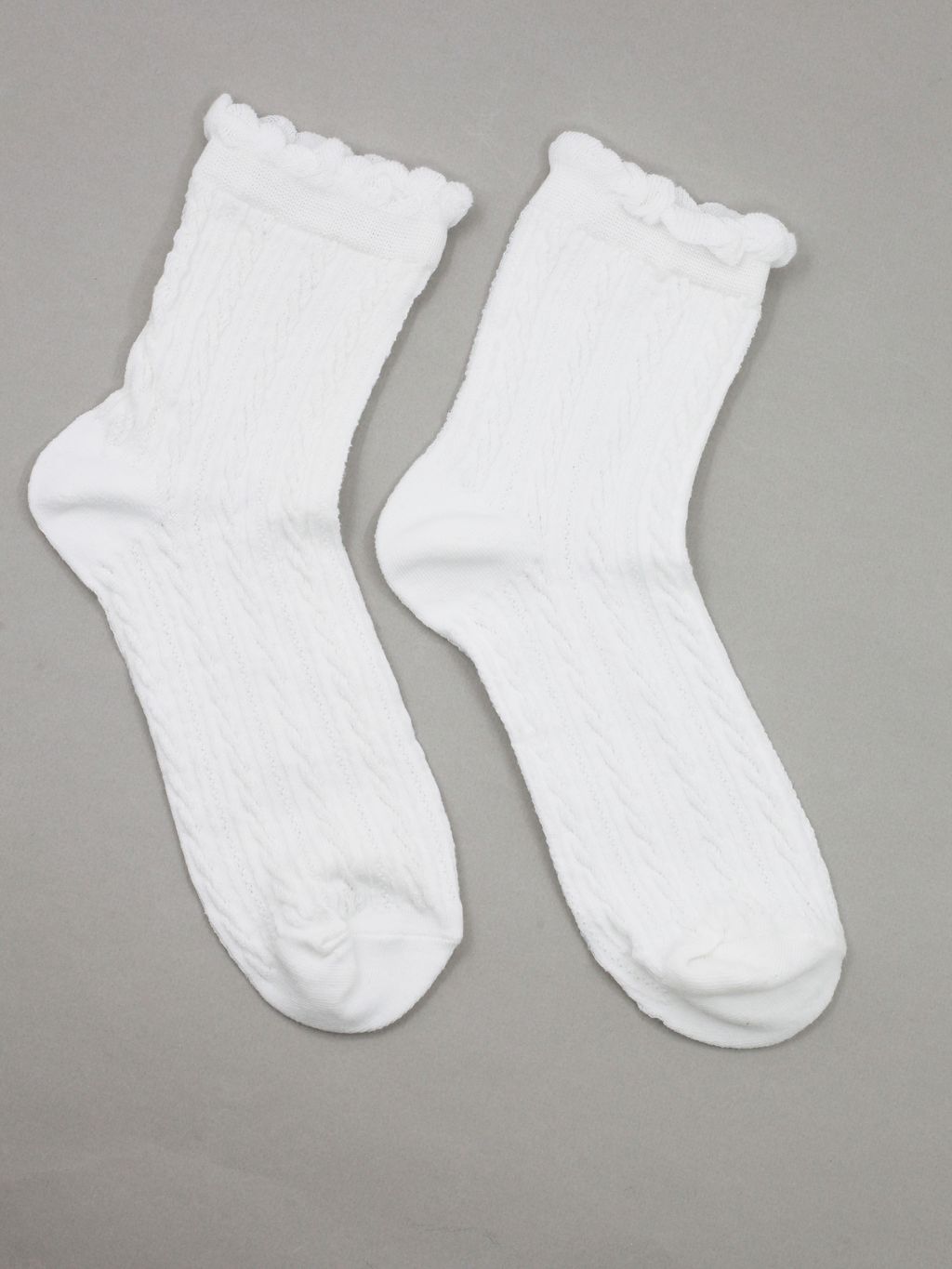 Носки р.35-40 Вязь Косичка Белые - Krumpy фото 4