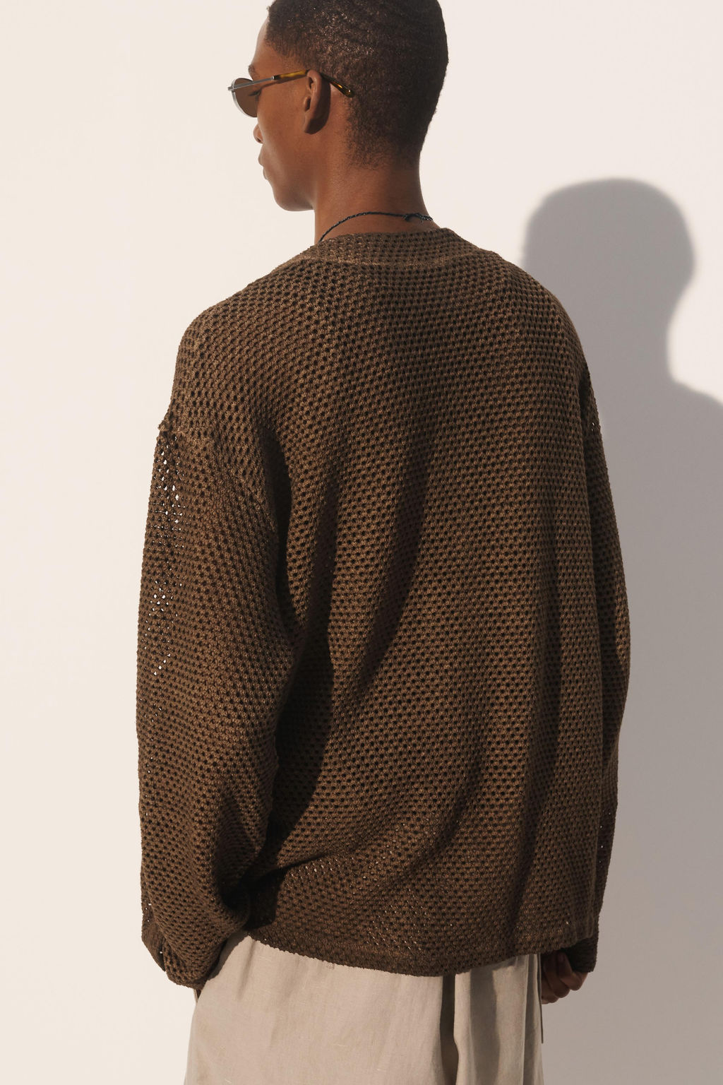 C?RDIGAN RELAXED FIT CROCHET / Marr?n - Zara фото 3