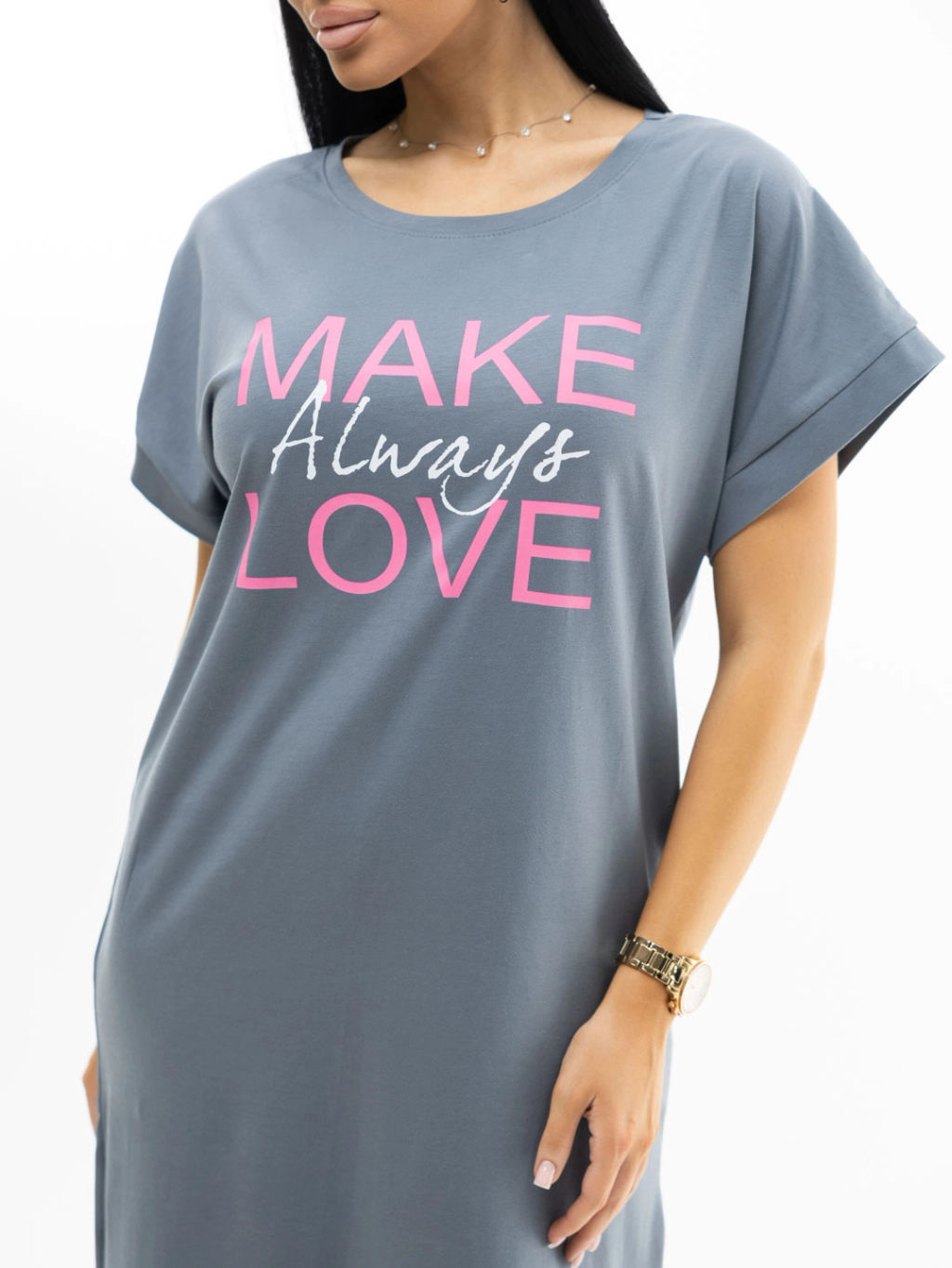 Платье женское, цвет серый