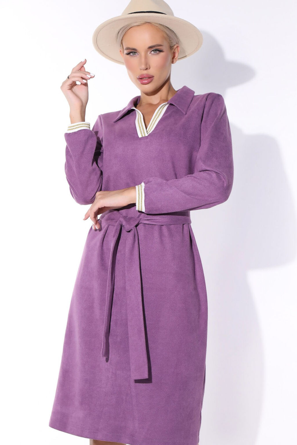 Платье Поло (ежевика) - Эльза фото 3