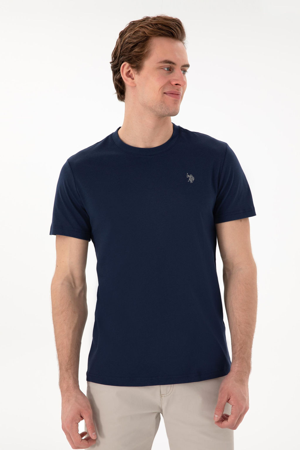 Erkek Regular Fit Bisiklet Yaka Lacivert Basic Ti__rt Sepette S_rpriz _ndirim - U.s. polo assn фото 3
