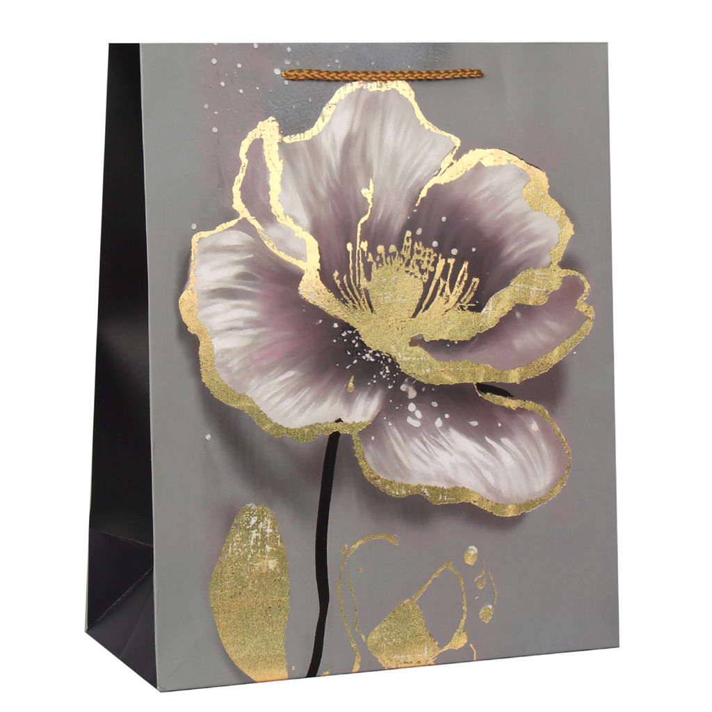 Цена за 12 шт. Пакет подарочный 26x32x12см Цветы / 5354L /уп 12/384/ - ГалеонТрейд фото 9