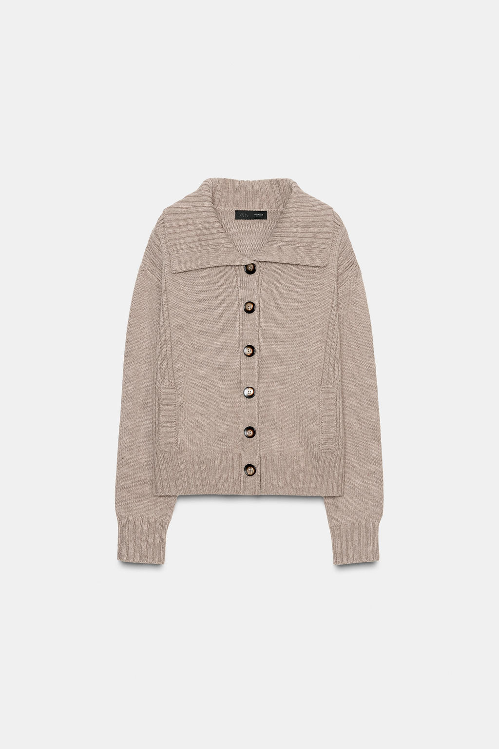 RIBBED TRIM CARDIGAN - Zara фото 5