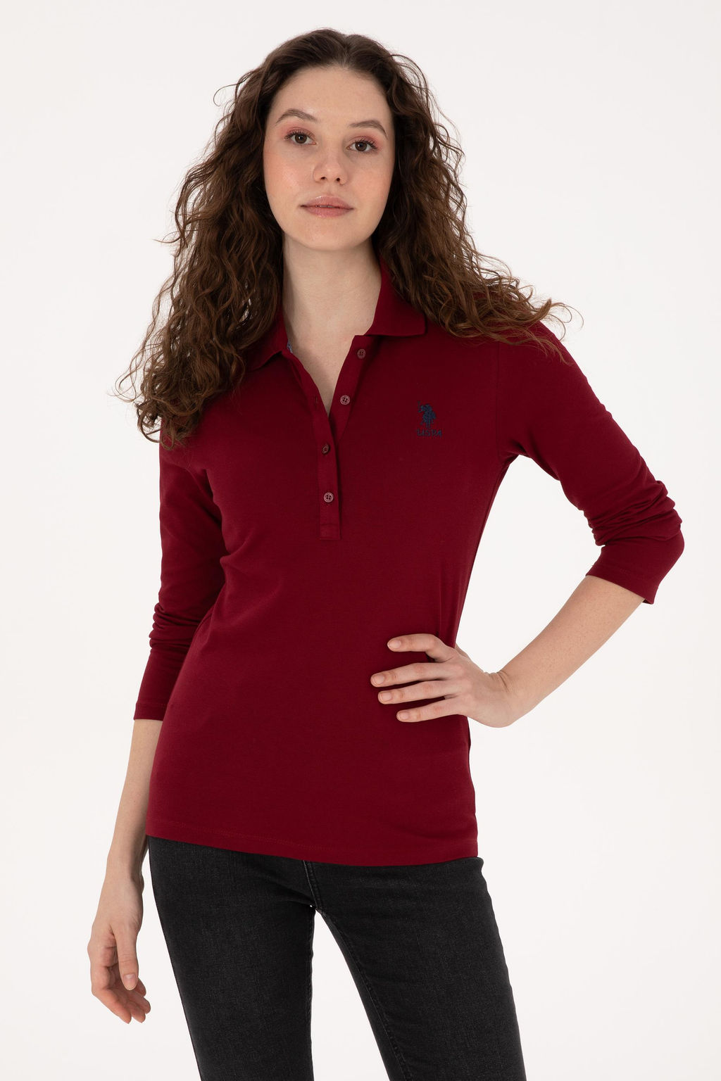 Kad_n Bordo Basic Sweatshirt
