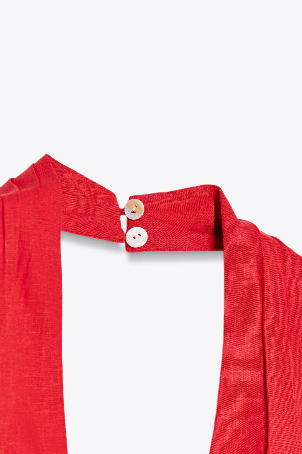 DRAPED MIDI DRESS LINEN BLEND - Zara фото 8