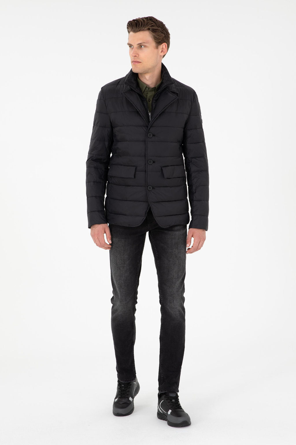 Мужское черное пальто Неожиданная скидка в корзине - U.s. polo assn фото 4