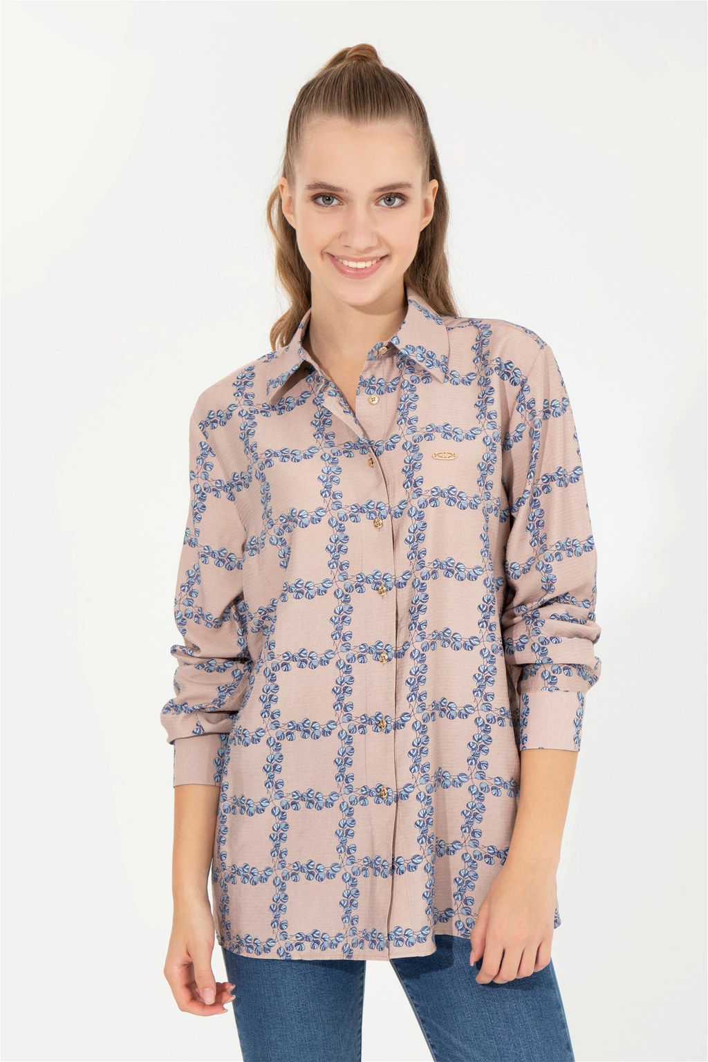 Женская рубашка с длинным рукавом Stone Неожиданная скидка в корзине - U.s. polo assn фото 3