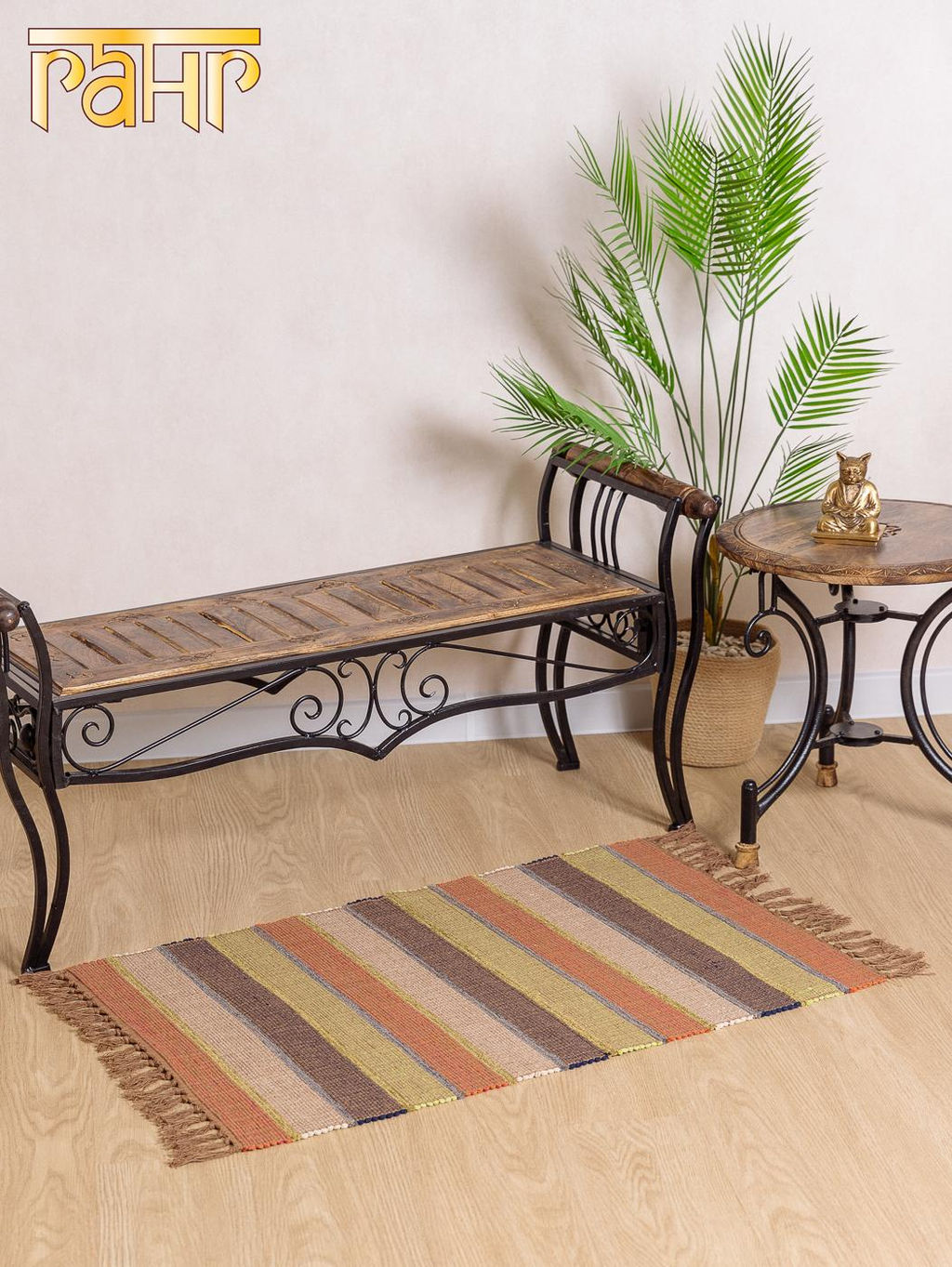 Коврик самотканный х/б 60*90см №703/17 - Ганг фото 2