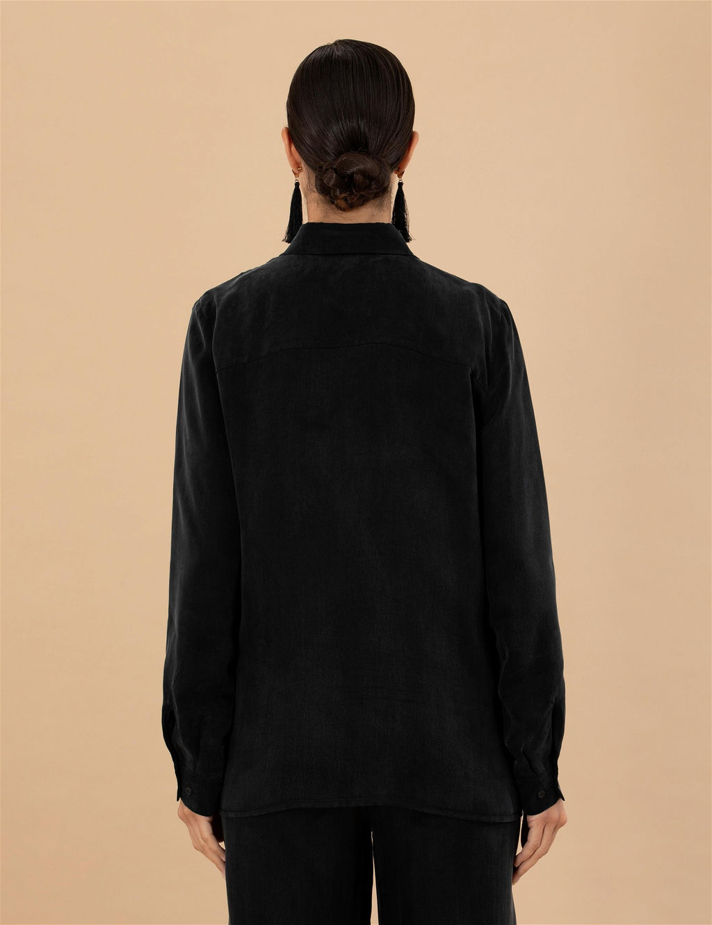 Siyah Cupro Regular Fit Uzun Kollu G_mlek - Pierre cardin фото 5