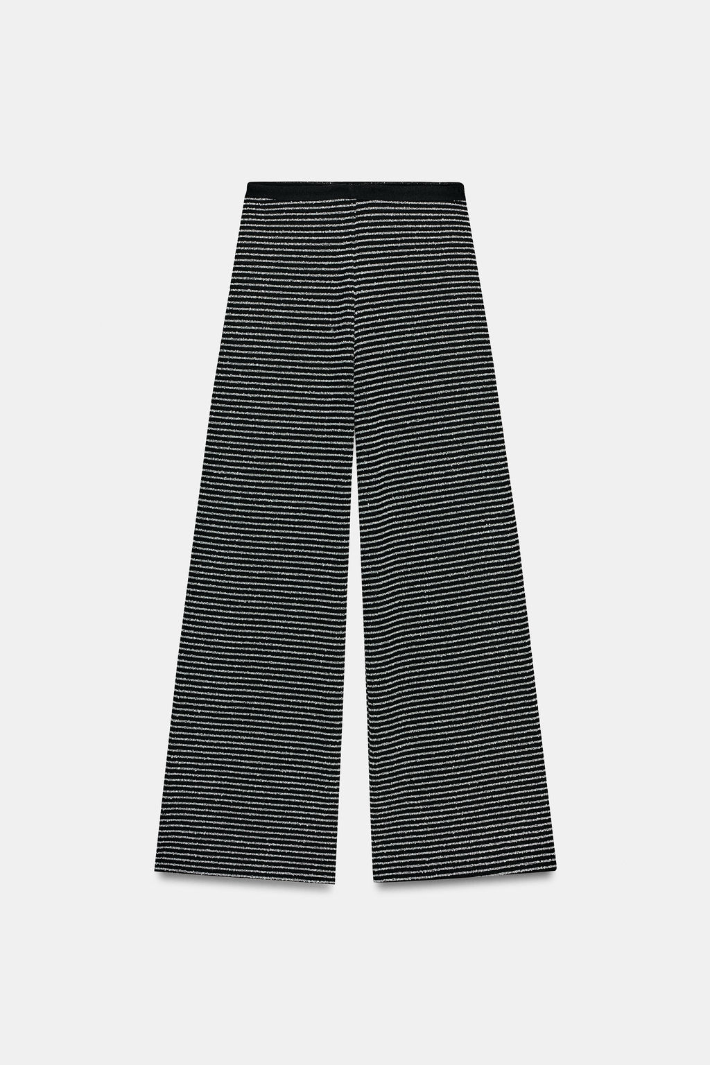 PANTAL?N BOUCL? RAYAS / Negro / Crudo - Zara фото 7