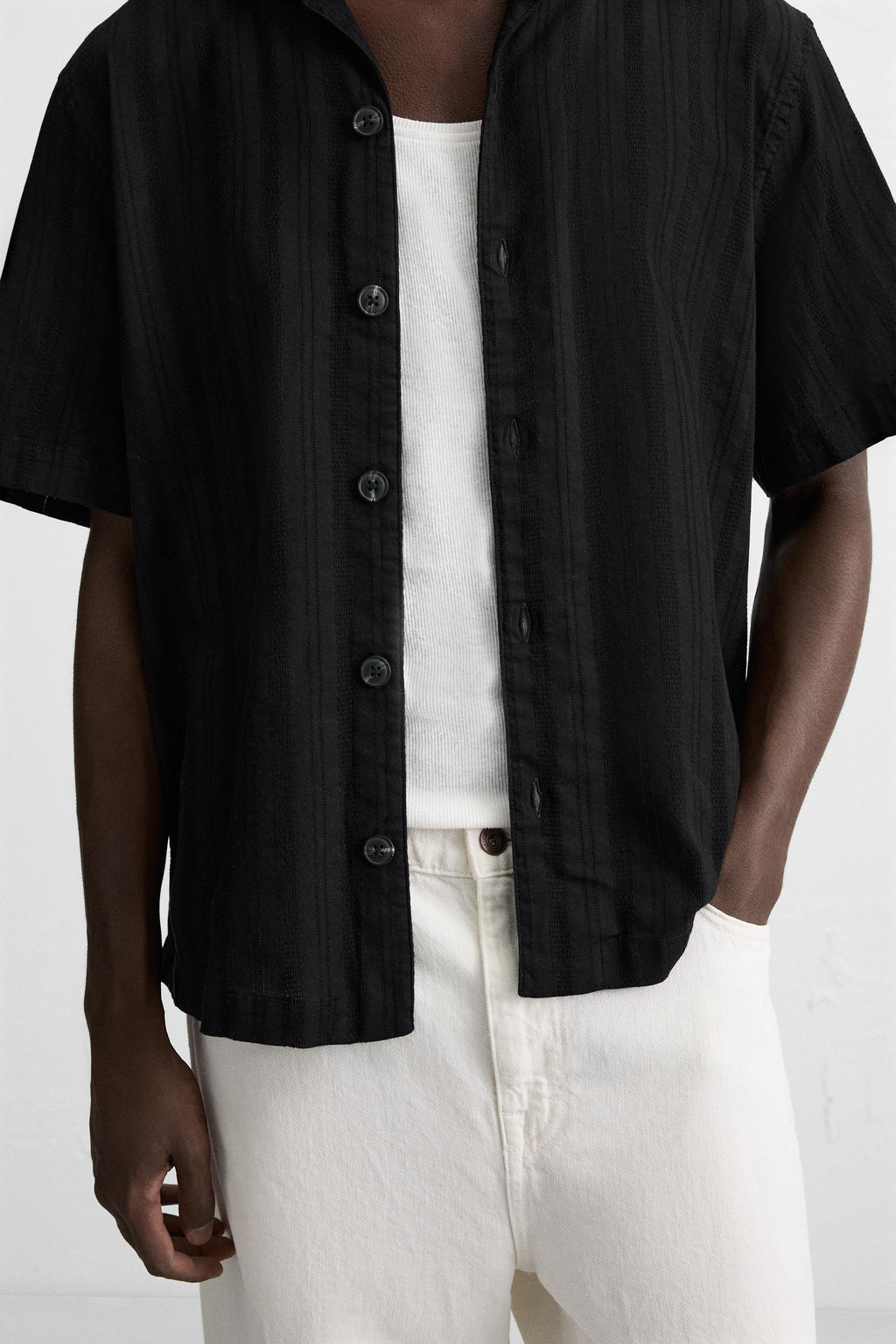 STRIPED JACQUARD SHIRT - Zara фото 14