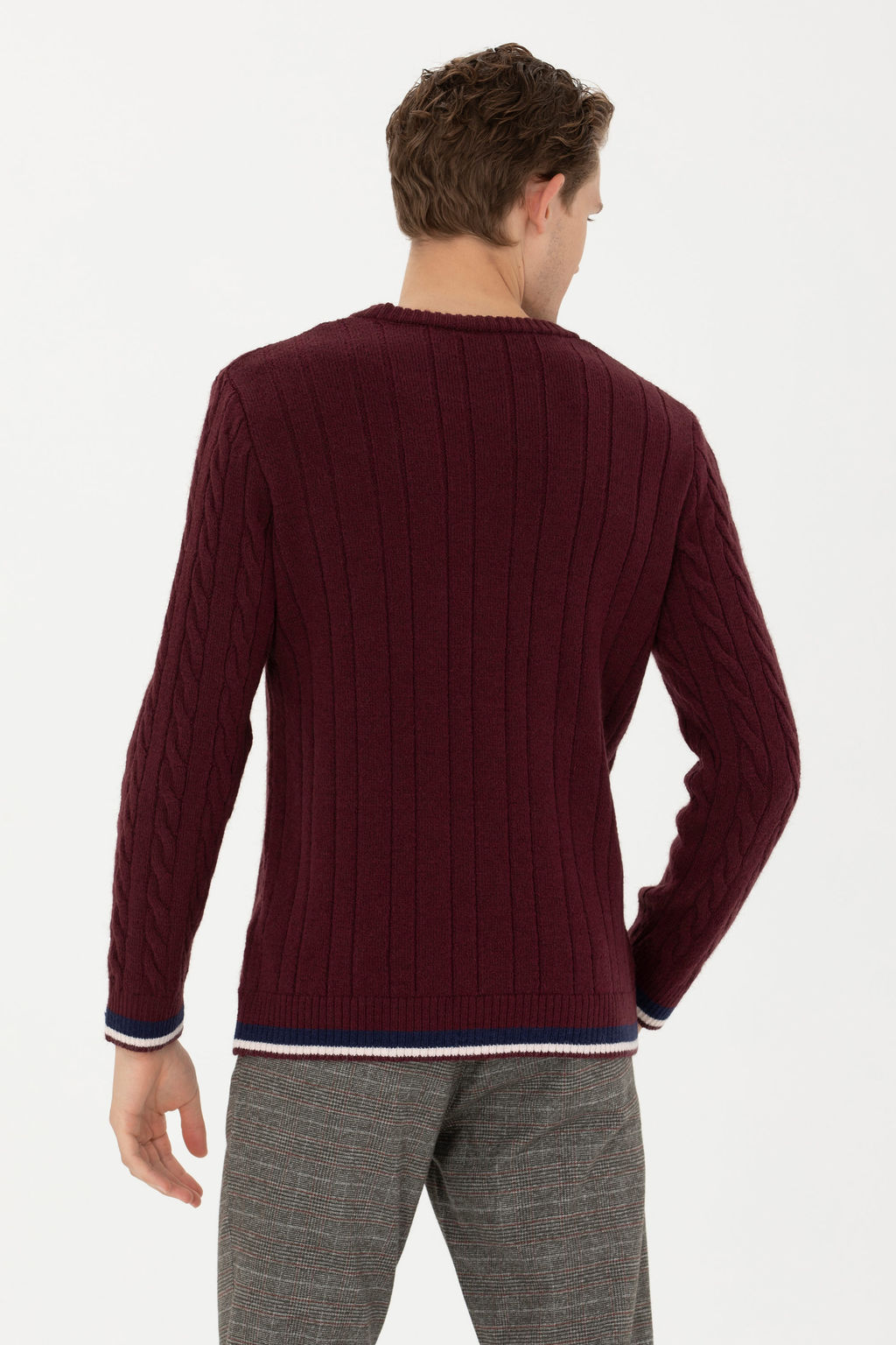 Мужской бордово-красный свитер - U.s. polo assn фото 19