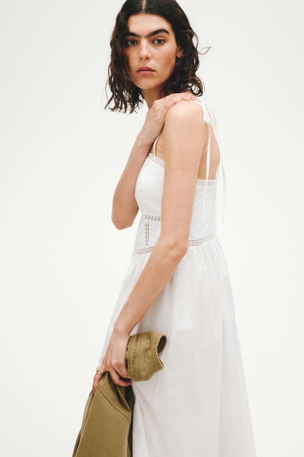 Vestido de algod?n con tirantes de lazo - H&m фото 8