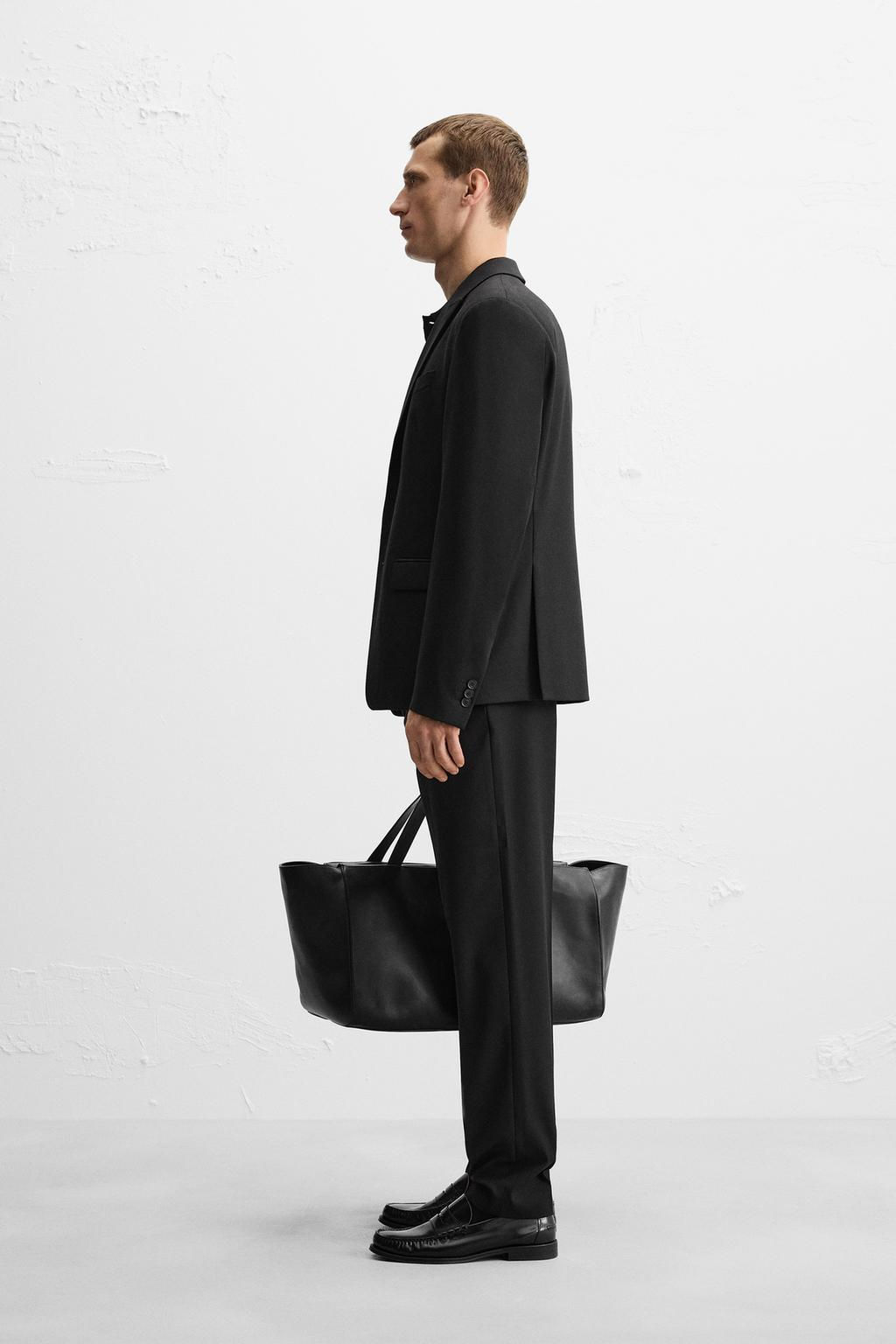 SLIM FIT SUIT TROUSERS - Zara фото 4