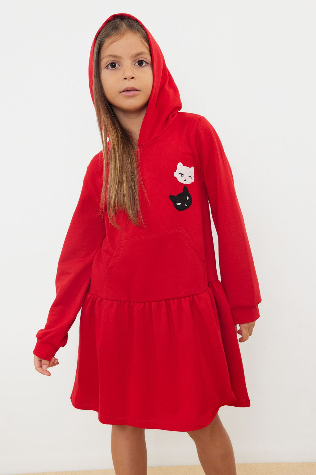 Pudra K?z Cocuk Regular Animal Orme Elbise TKDAW25EL00014 - Trendyolmilla фото 10