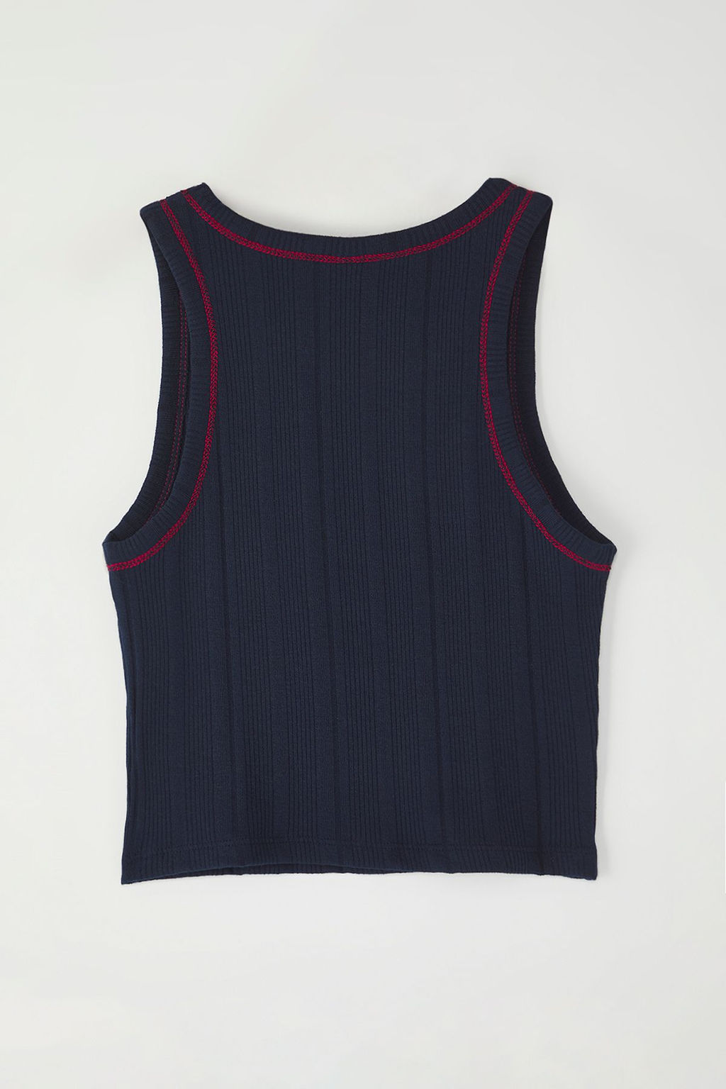 Lacivert Pointel/Dokulu Kumas Vucuda Oturan Crop Orme Atlet TWOSS25AL00041