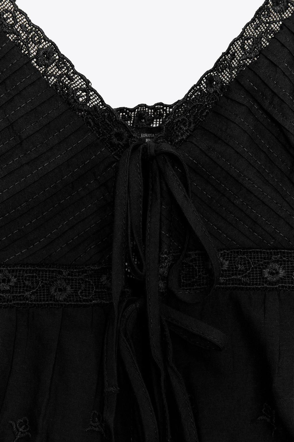 EMBROIDERED STRAPPY TOP - Zara фото 14