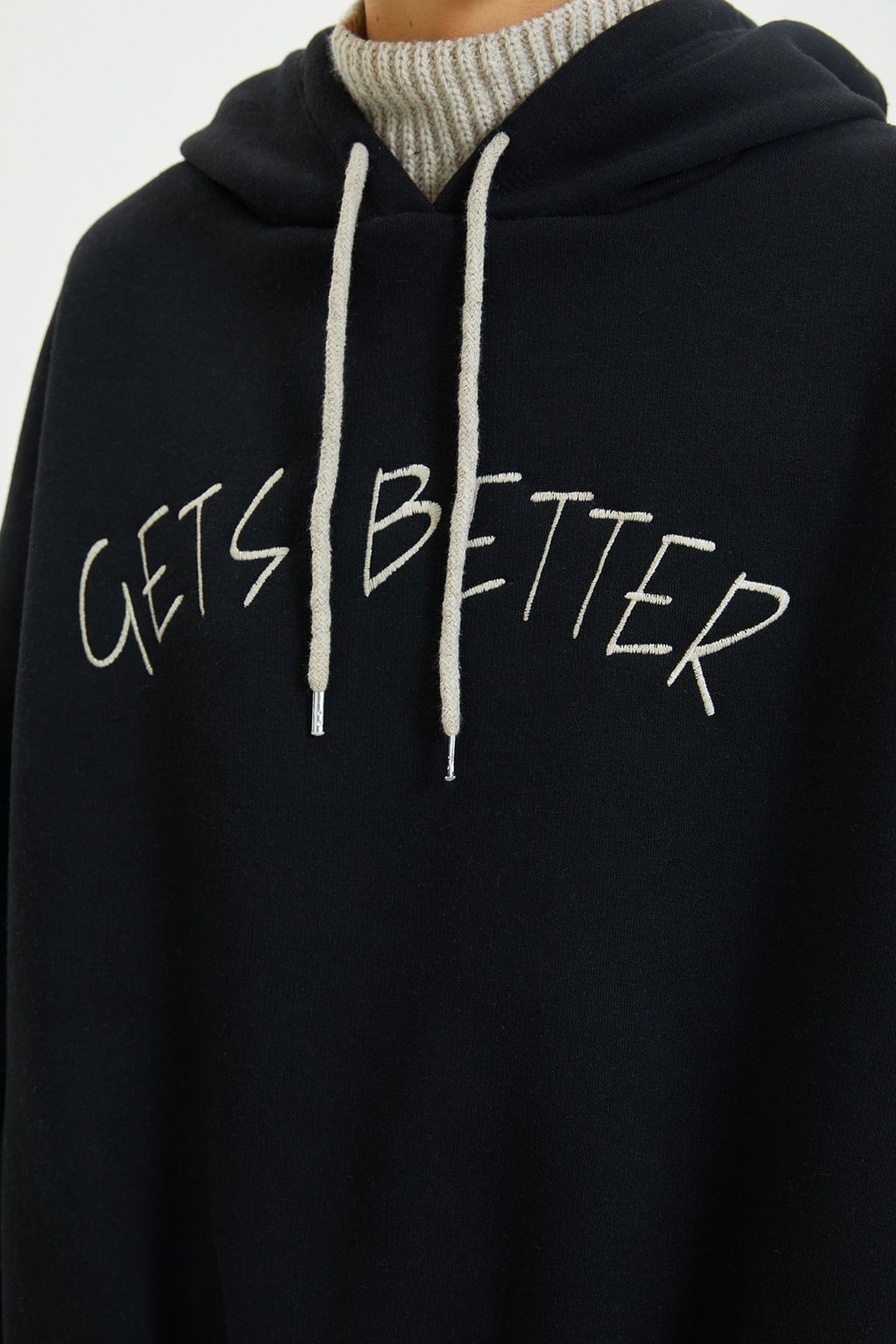 TRENDYOLMILLA Haki Kal?n Ici Polarl? Triko Bant Detayl? Kapusonlu Orme Sweatshirt TWOAW22SW1806 фото 2