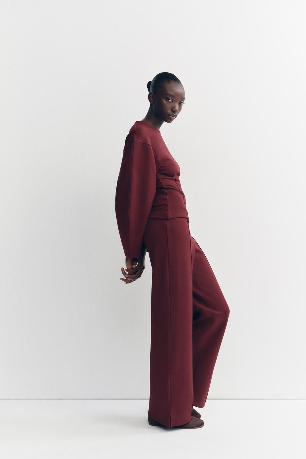 INTERLOCK KNIT TROUSERS WITH VENTS - Zara фото 19