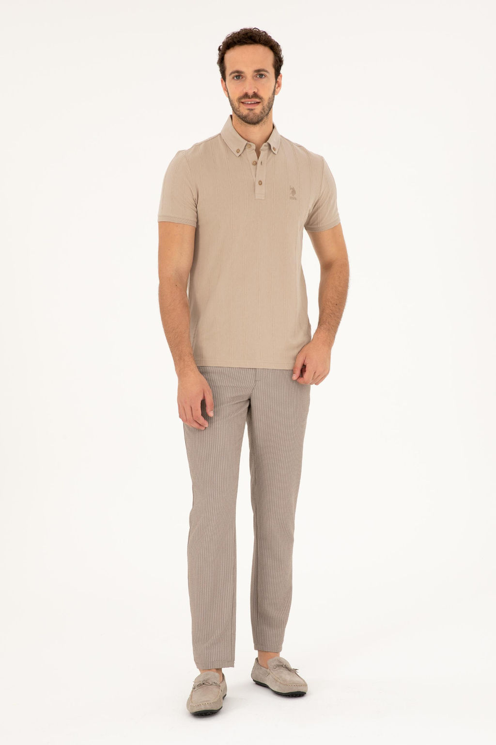 U. S. Polo Assn / Мужская футболка светло-хаки - U.s. polo assn фото 11