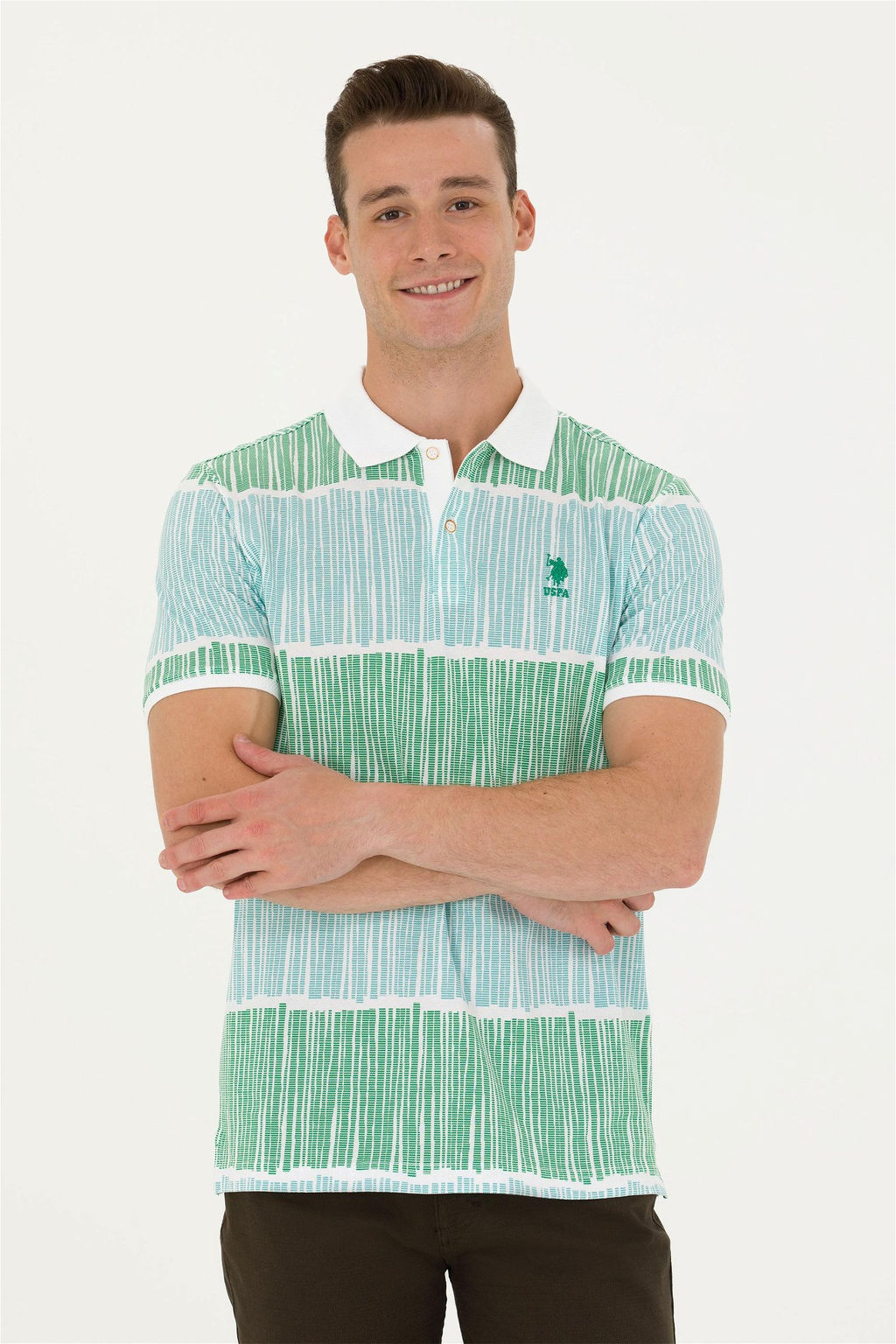 U. S. Polo Assn Мужская зеленая футболка - U.s. polo assn фото 10