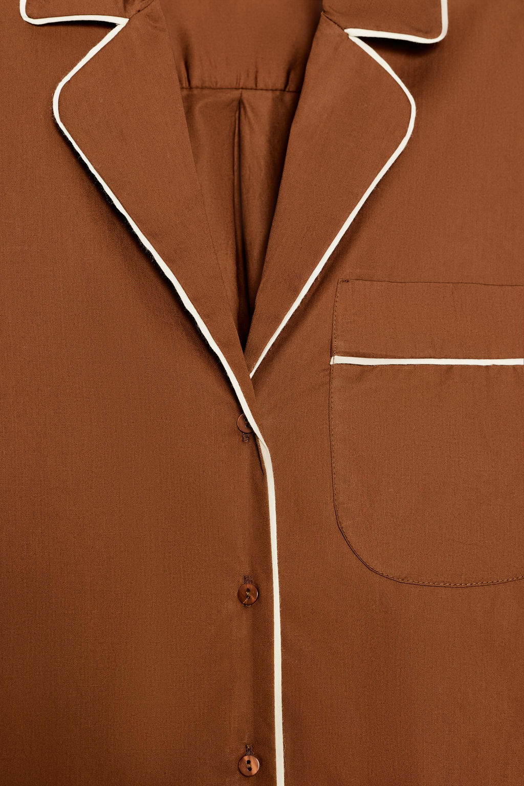 CONTRAST POPLIN PYJAMA SHIRT - Zara фото 7