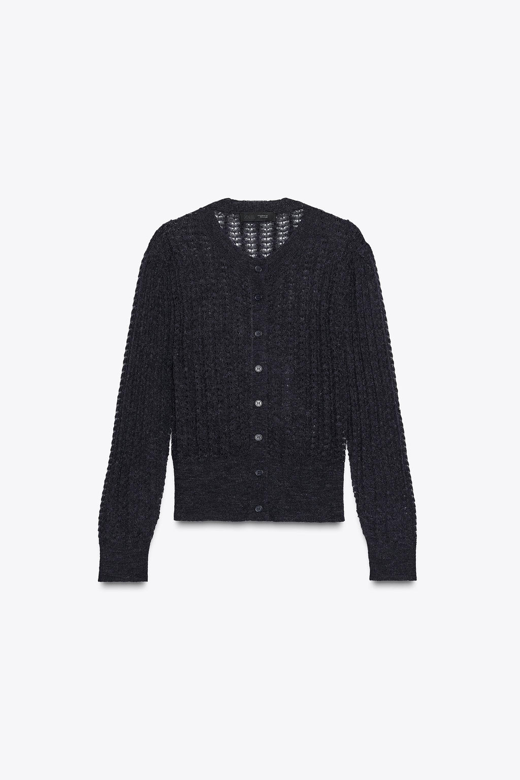 POINTELLE KNIT WOOL AND ALPACA CARDIGAN - Zara фото 6