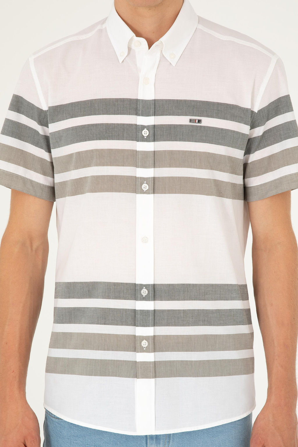 Мужская зеленая рубашка с коротким рукавом Неожиданная скидка в корзине - U.s. polo assn фото 6