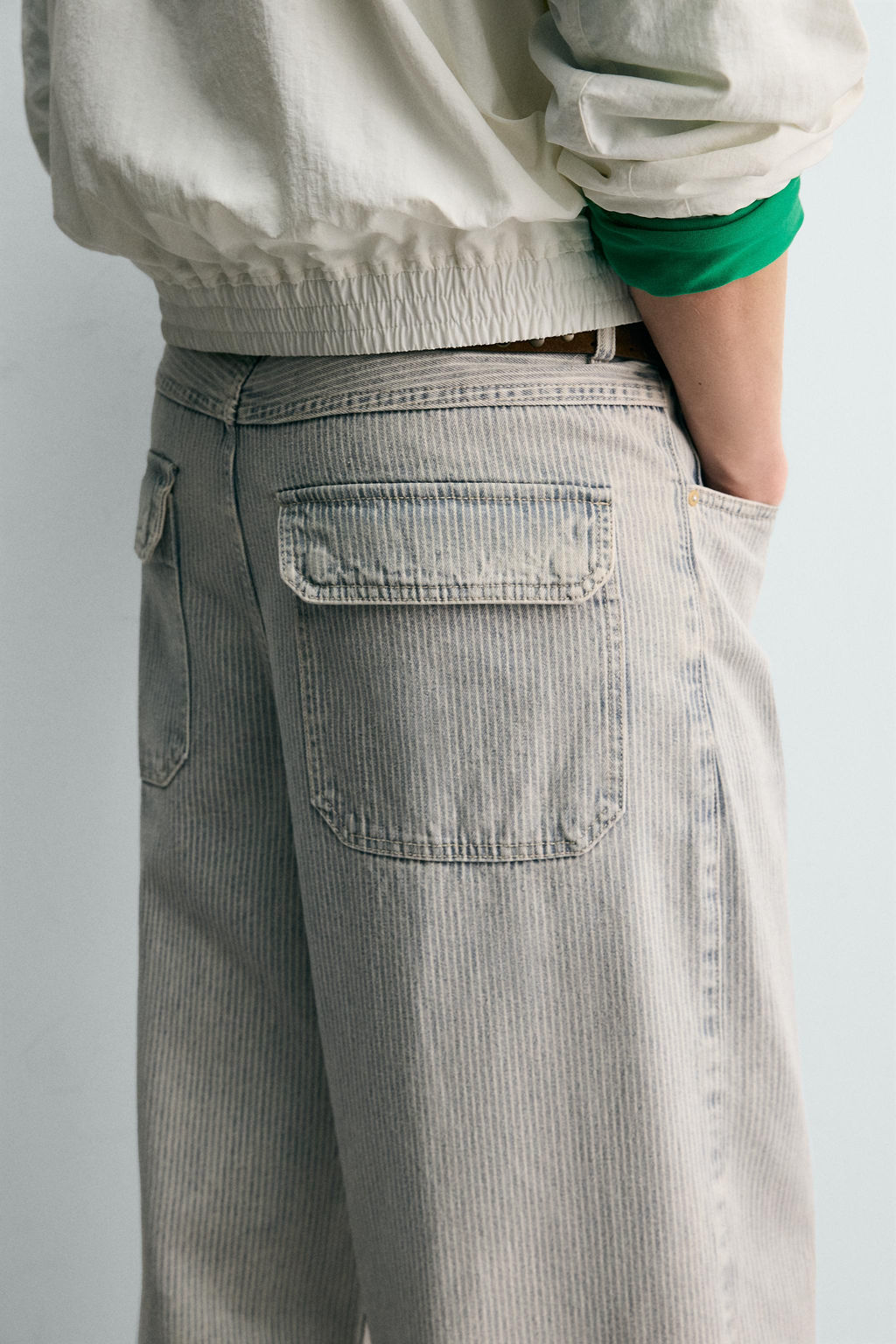 PANTAL?N RELAXED STRAIGHT FIT RAYAS / Rayas - Zara фото 5