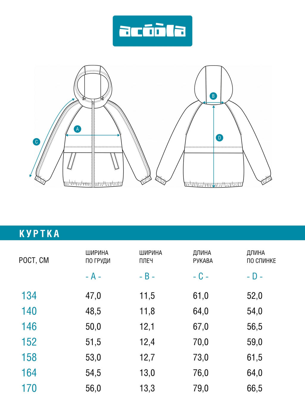 ACOOLA / Куртка детская для мальчиков Yeger черный