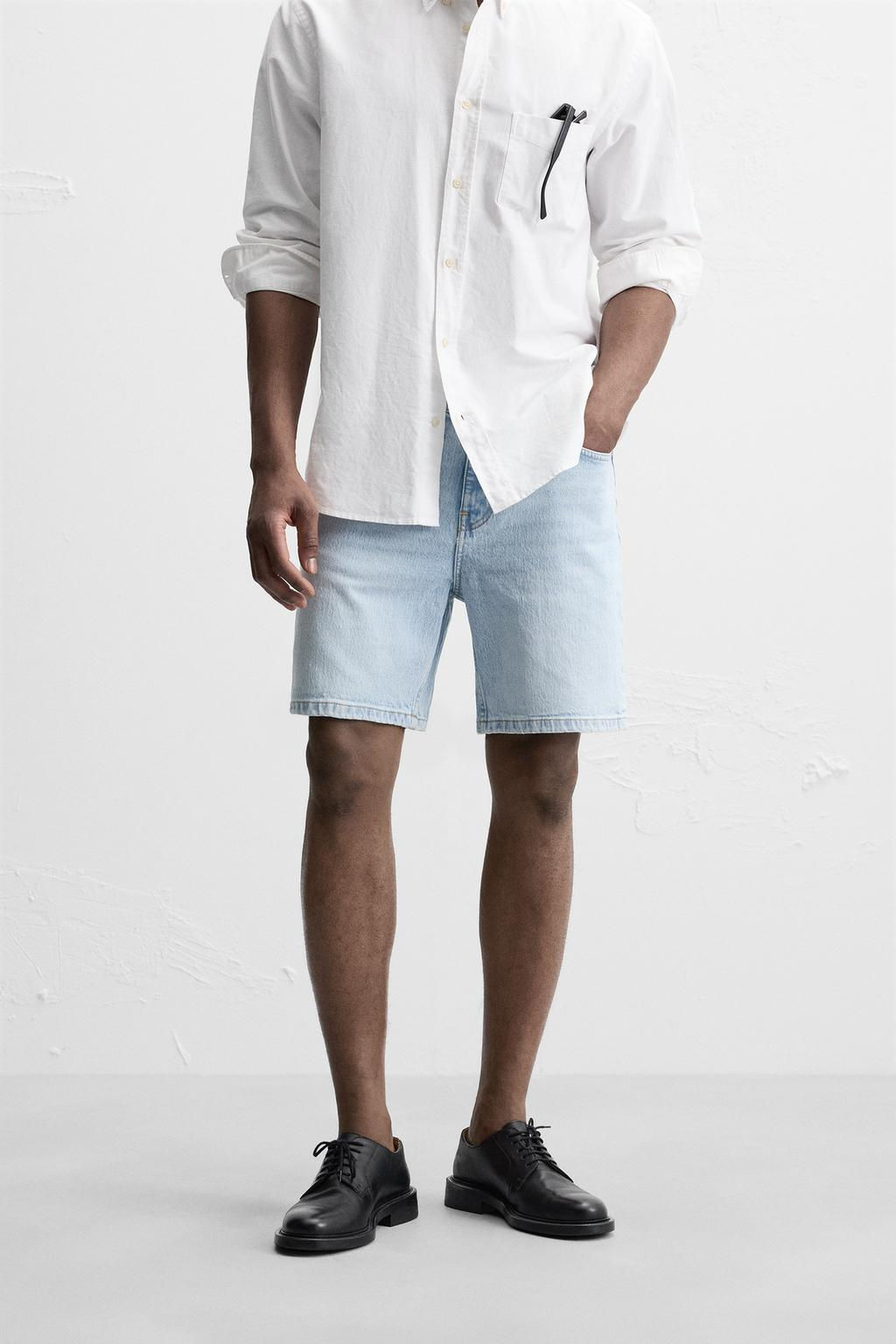 REGULAR FIT DENIM BERMUDA SHORTS - Zara фото 26