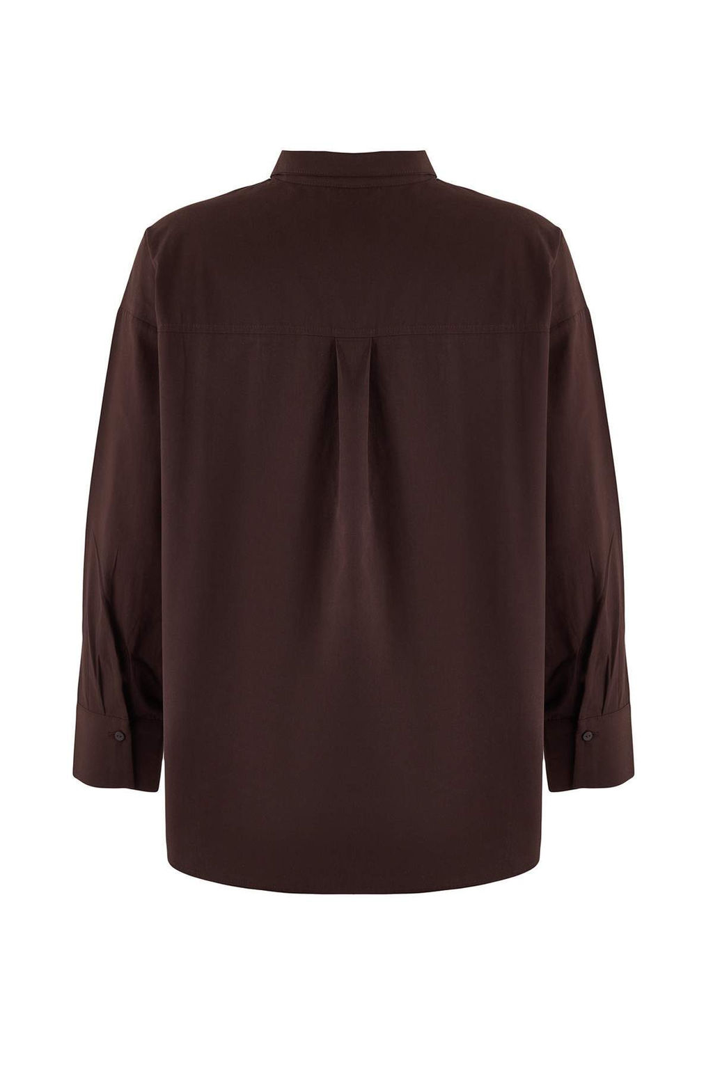 Trendyol Studio Beyaz Ayarlanabilir Oversize Asimetrik Pamuklu Poplin Gomlek TWOAW26GO00106