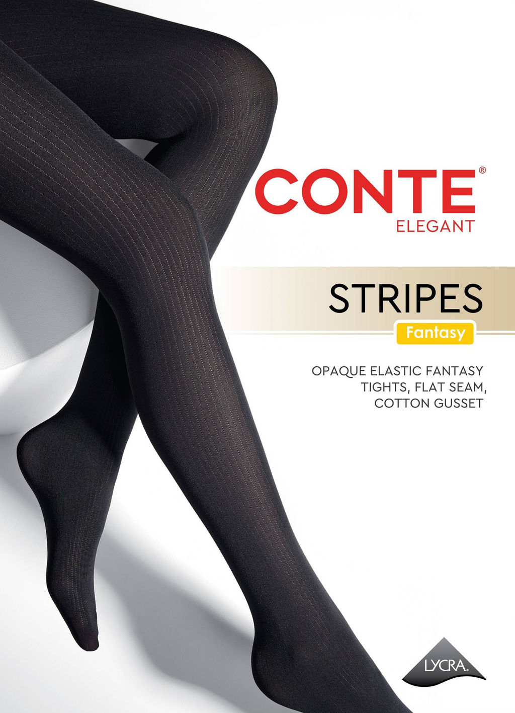Колготки фантазийные CONTE Колготки с вертикальными полосами STRIPES nero - Conte elegant фото 4