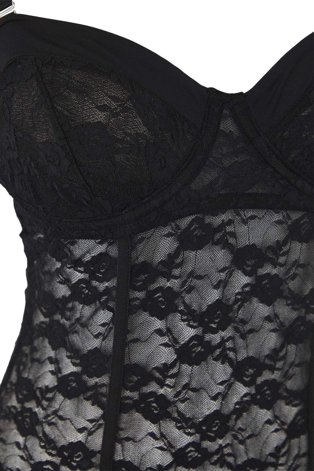 Siyah Dantel Fitted Duz Body THMAW26BD00002 - Trendyolmilla фото 6
