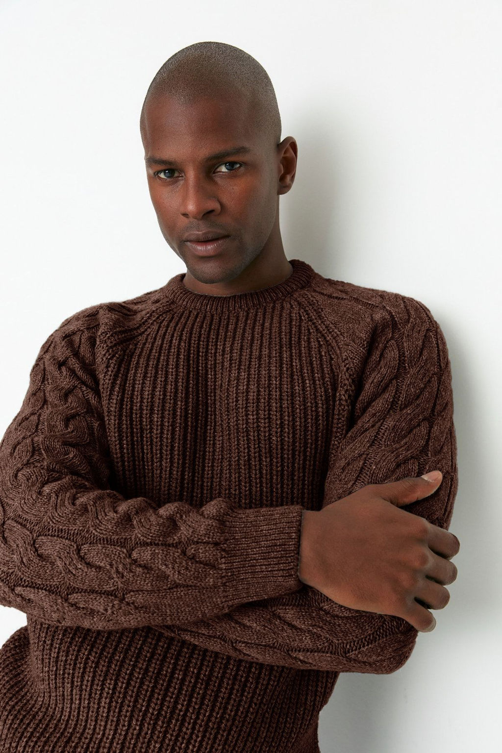 TRENDYOL MAN Ekru Casual Unisex Regular Fit Yunlu Bisiklet Yaka Sac Orgu Detayl? Triko Kazak TMNAW22KZ2059 - Trendyolmilla фото 61