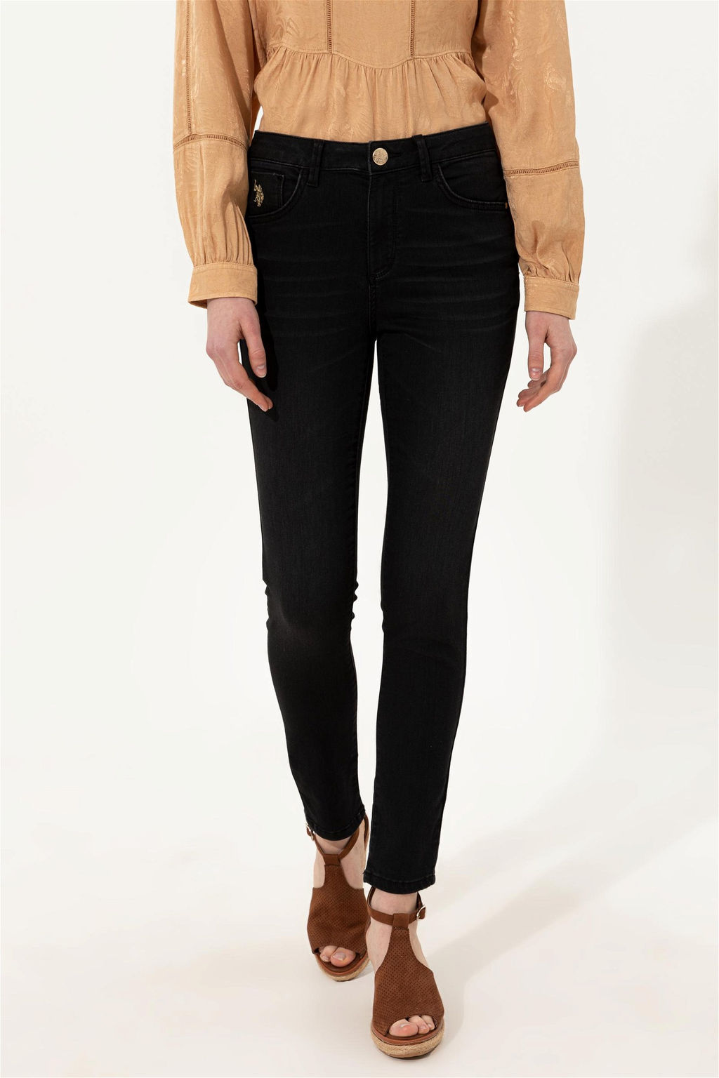 Женские черные джинсовые брюки - U.s. polo assn фото 9