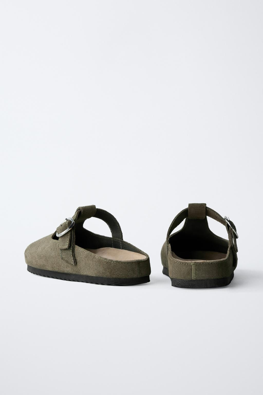 SPLIT SUEDE CLOGS - Zara фото 4