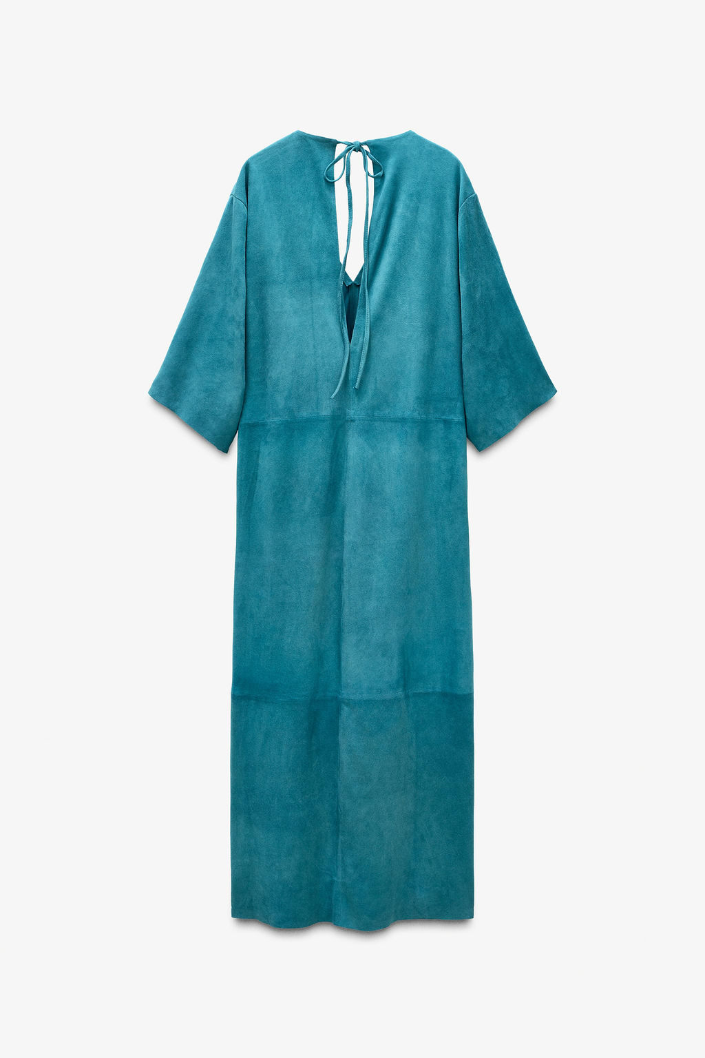 LIMITED EDITION SUEDE LEATHER KAFTAN DRESS - Zara фото 6