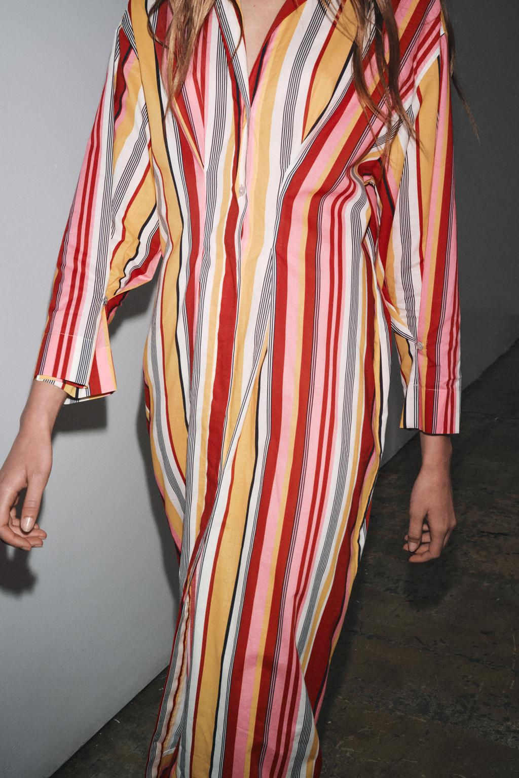 ZW COLLECTION STRIPED SHIRT DRESS - Zara фото 4