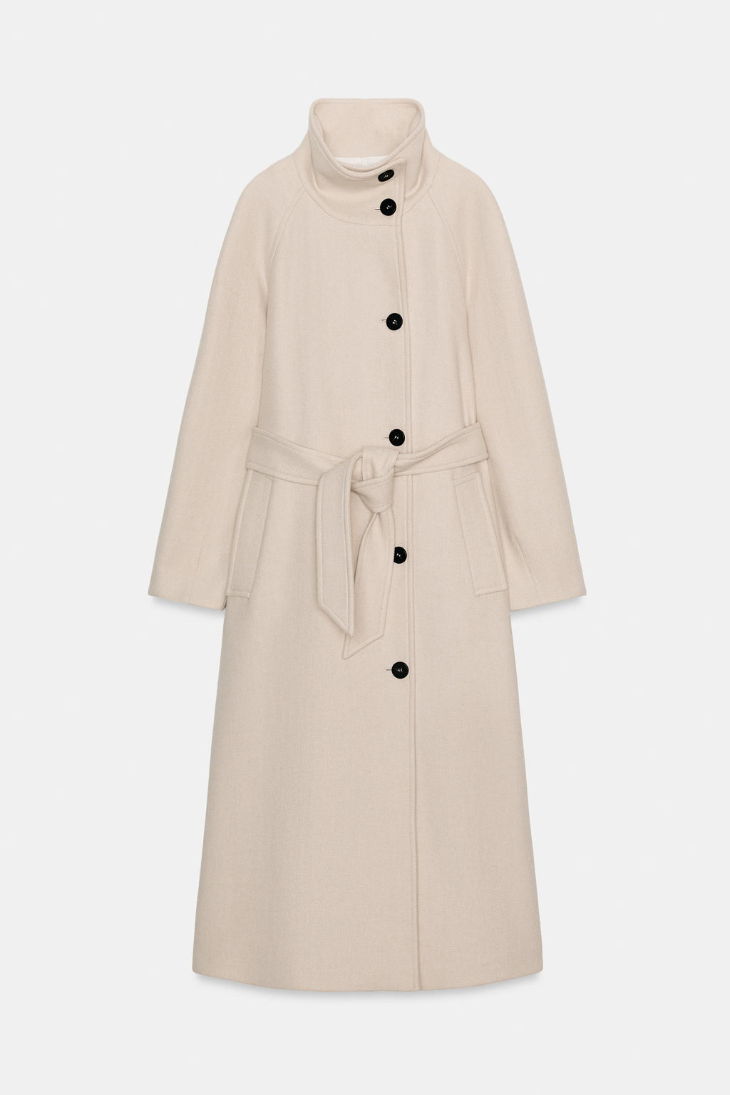 LONG COAT WITH WOOL AND HIGH NECK - Zara фото 9