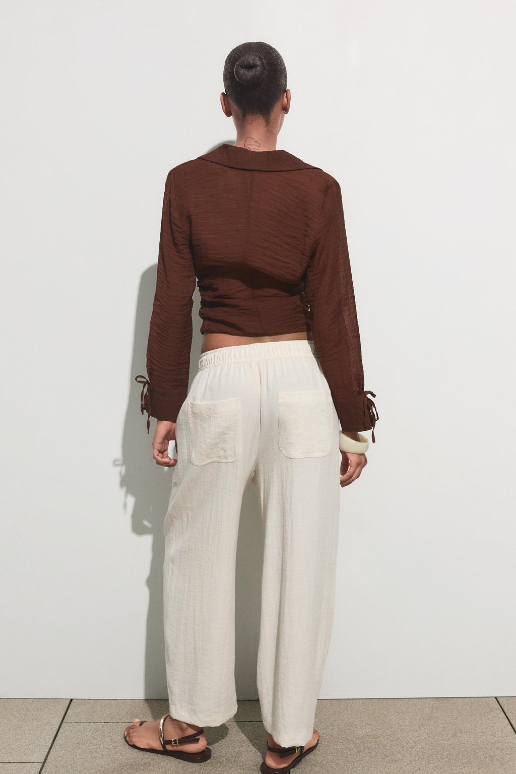 RUSTIC TROUSERS WITH ELASTIC WAIST - Zara фото 4