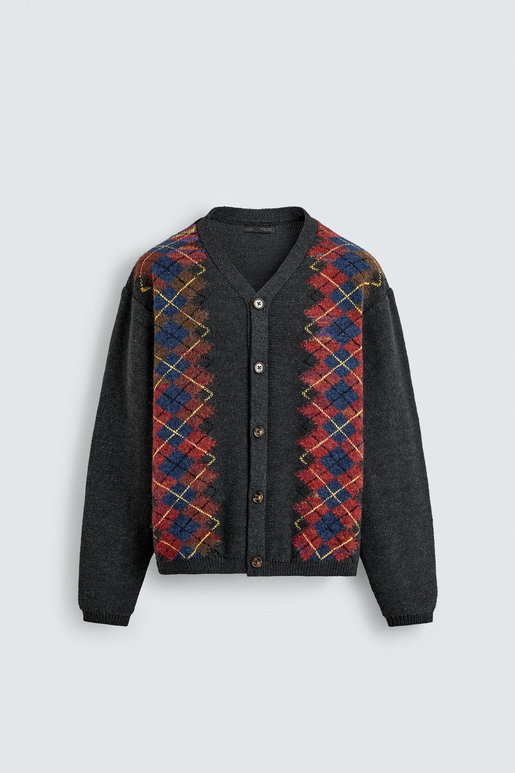 DIAMOND JACQUARD CARDIGAN - Zara фото 8