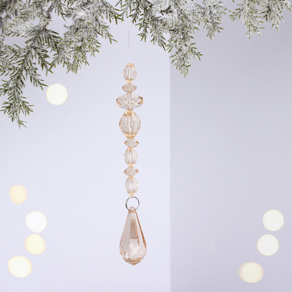 Цена за 5шт. Подвеска "Волшебная льдинка" 18 см, Шампань
